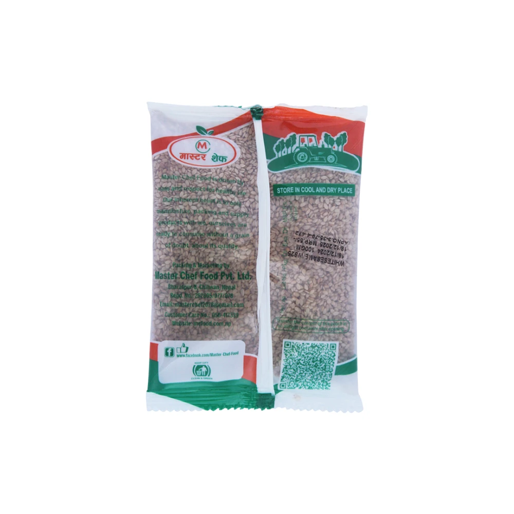 Product photo of White Seasame Natural (seto til) - 100gm