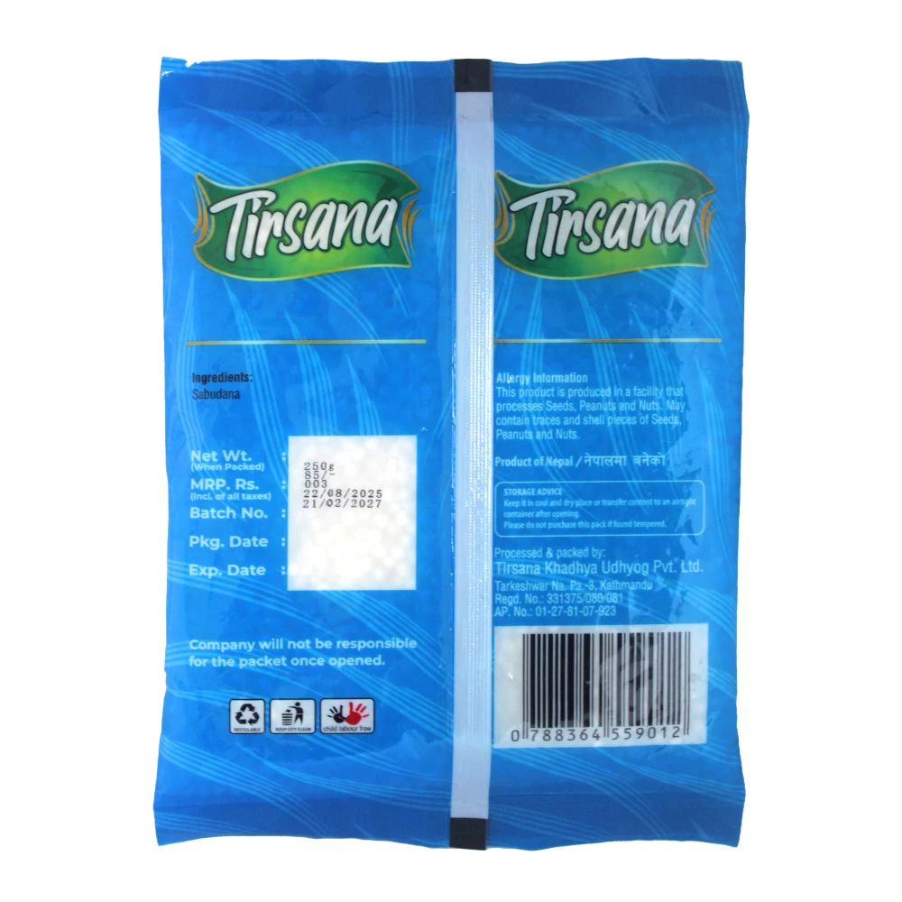 Product photo of Tirsana Sabudana - 250gm
