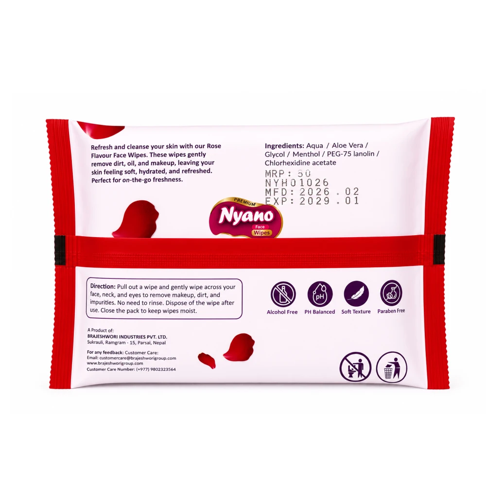 Product photo of Nyano Face Wipes - 20 pulls