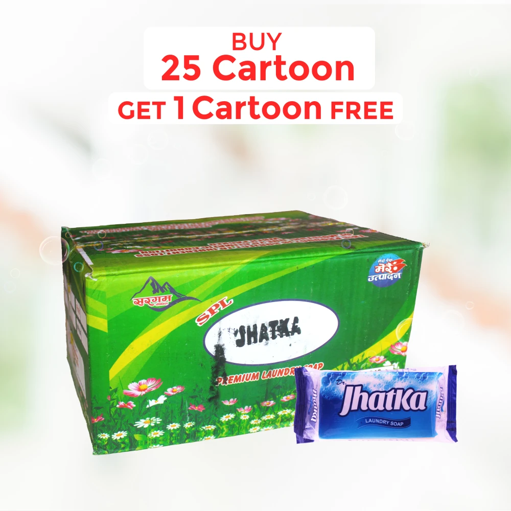 Product photo of Jhatka Laundry Soap - 250gm ( 24pcs/Cartoon )