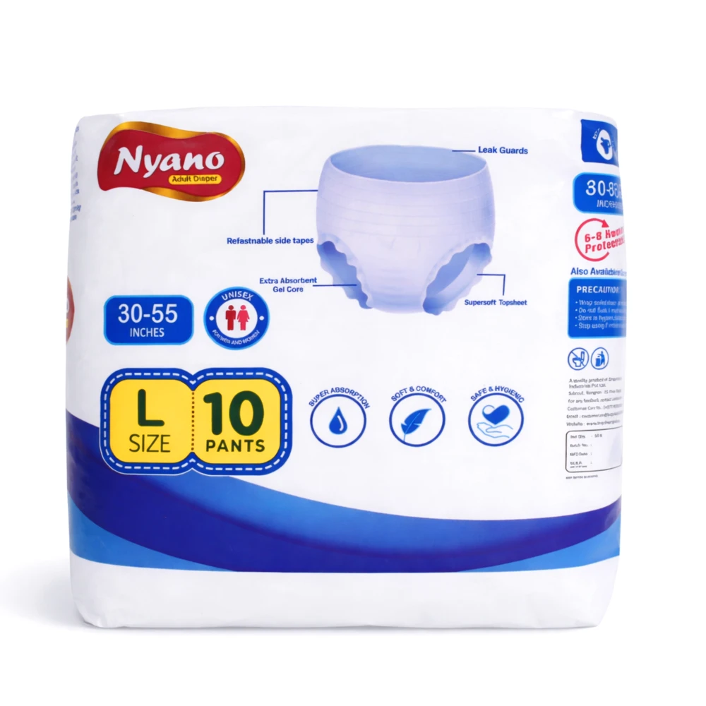 Product photo of Nyano Premium Adult Diaper Pants - Size L ( 10 pants )