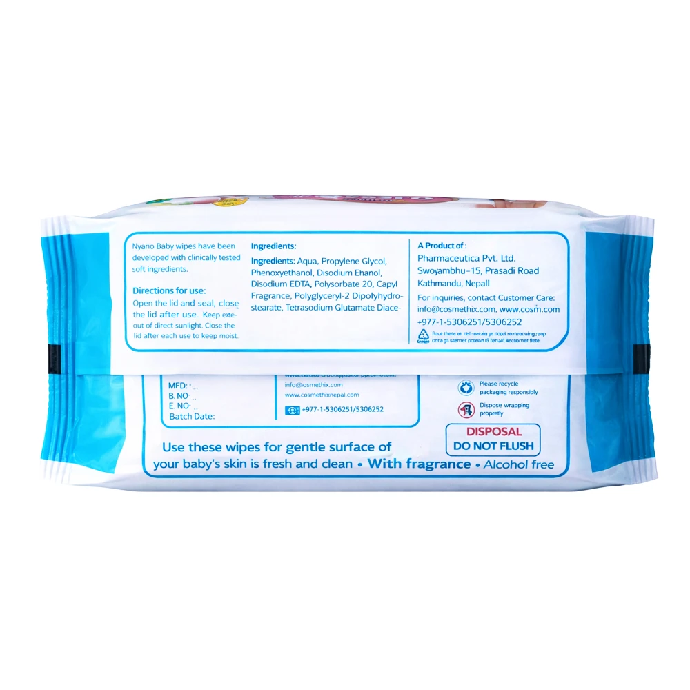 Product photo of Nyano Baby Wipes - 80 Pull ( Buy 12 Get 6 Free ) - Total 18pcs